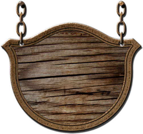 Hanging Wooden Sign PNG image