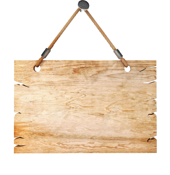 Hanging Wooden Sign Plaque PNG image