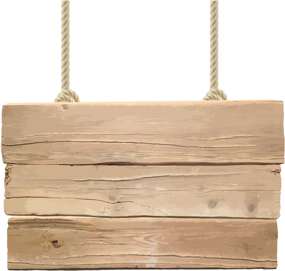 Hanging Wooden Signboard PNG image