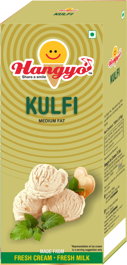 Hangyo Kulfi Ice Cream Packaging PNG image