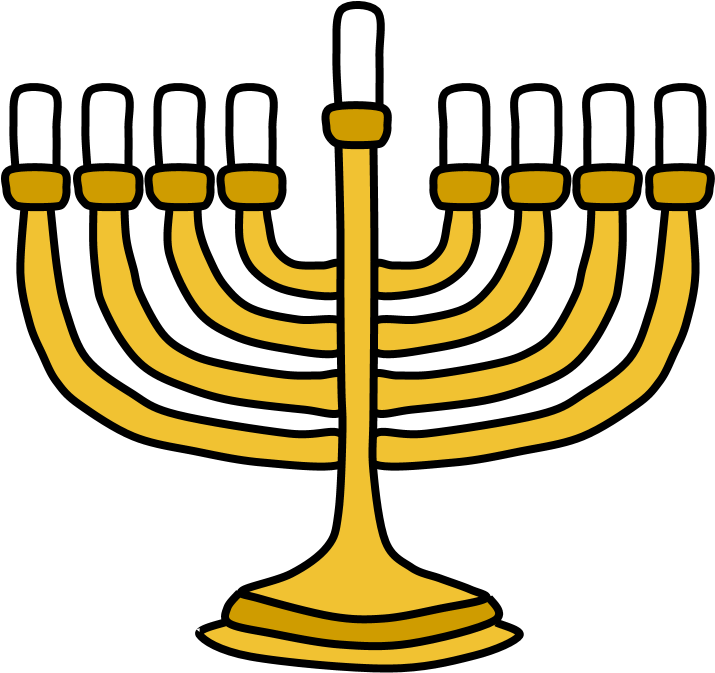 Hanukkah Menorah Illustration PNG image