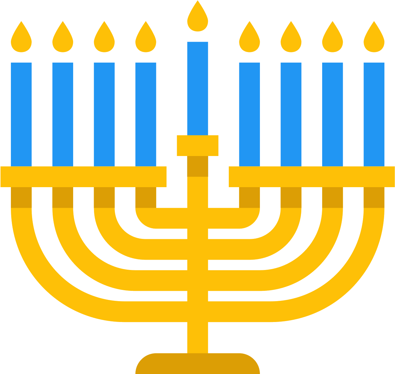 Hanukkah Menorah Illustration PNG image