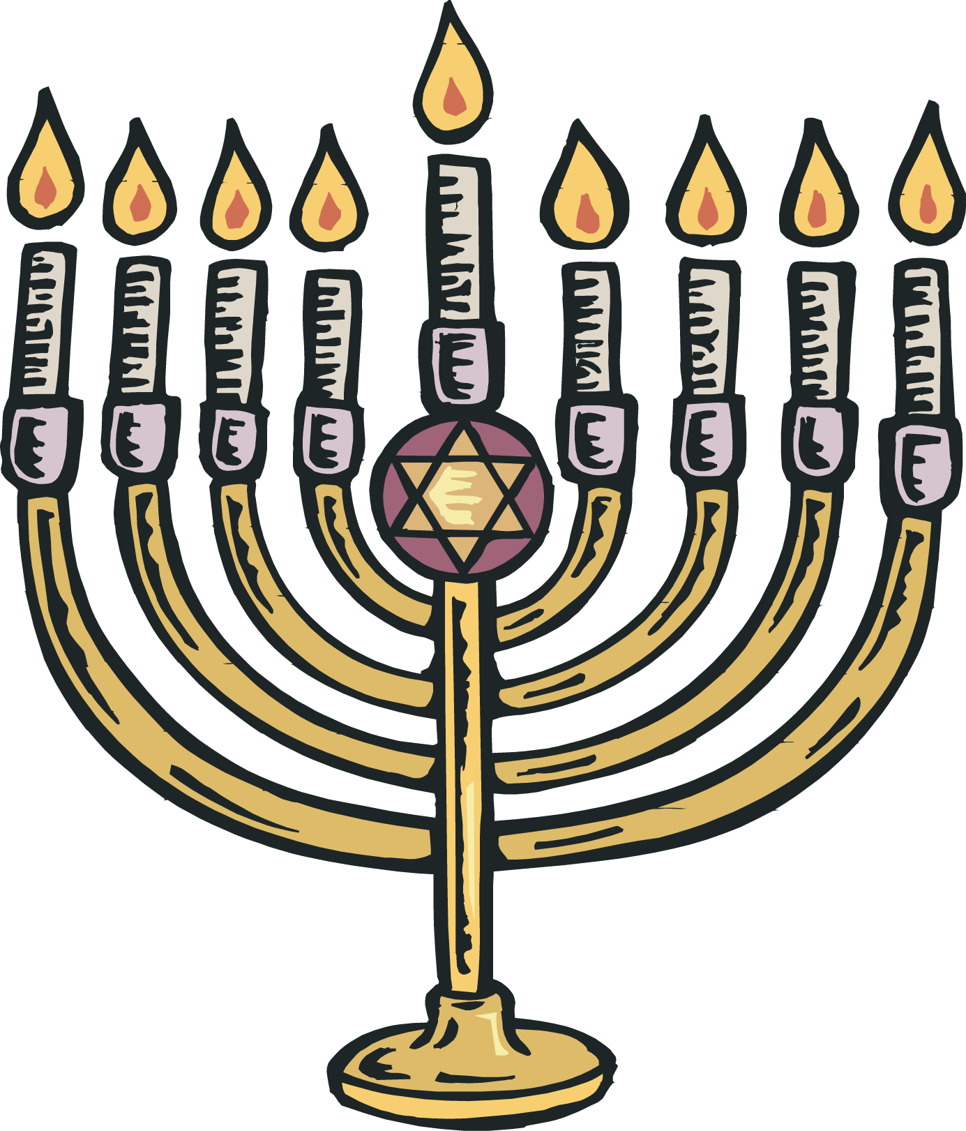 Hanukkah Menorah Illustration PNG image