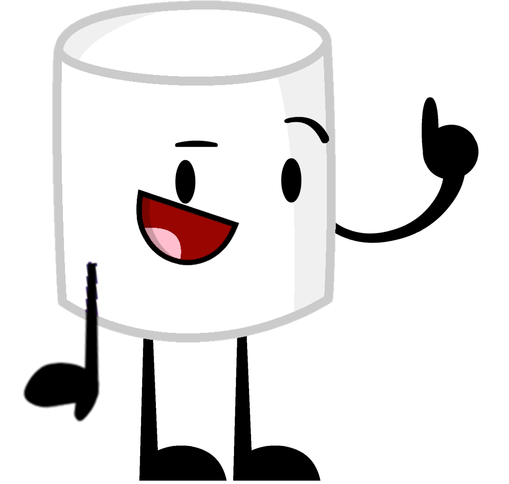 Happy Animated Marshmallow Character PNG image