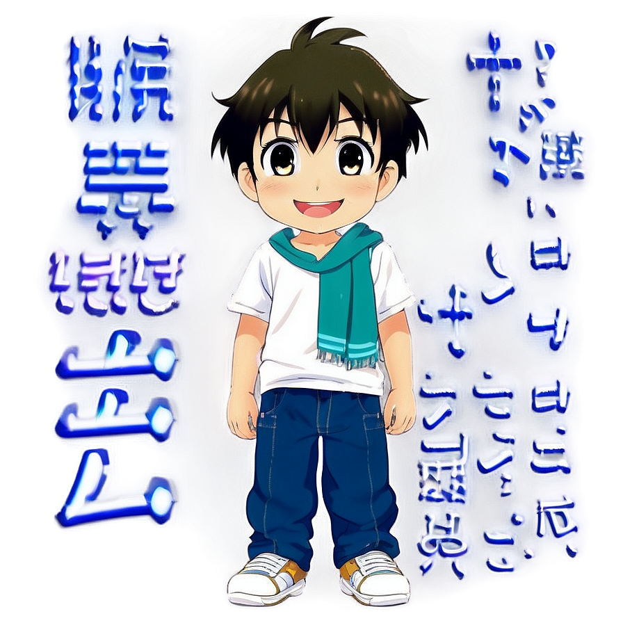 Happy Anime Boy Png 05212024 PNG image