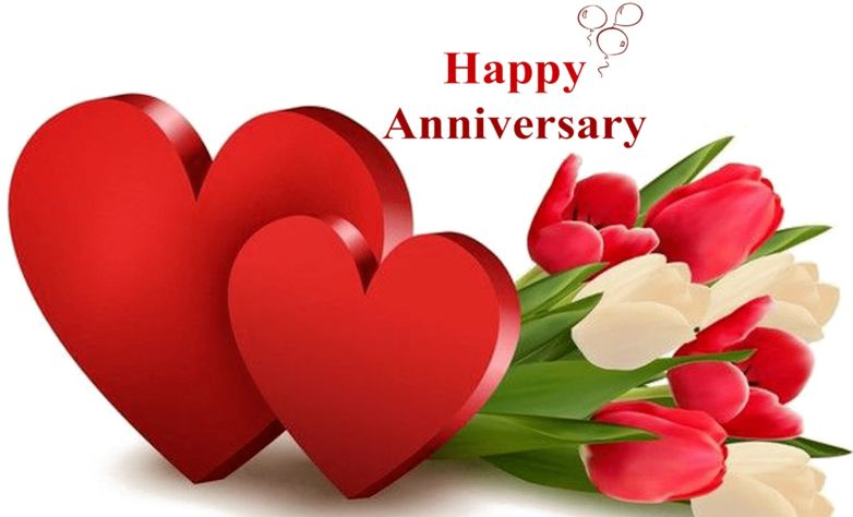 Happy Anniversary Heartsand Tulips PNG image