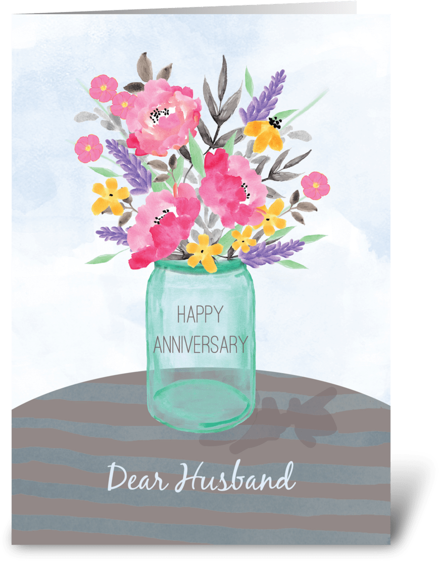 Happy Anniversary Husband Card PNG image