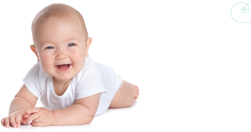 Happy Baby Crawling White Background PNG image