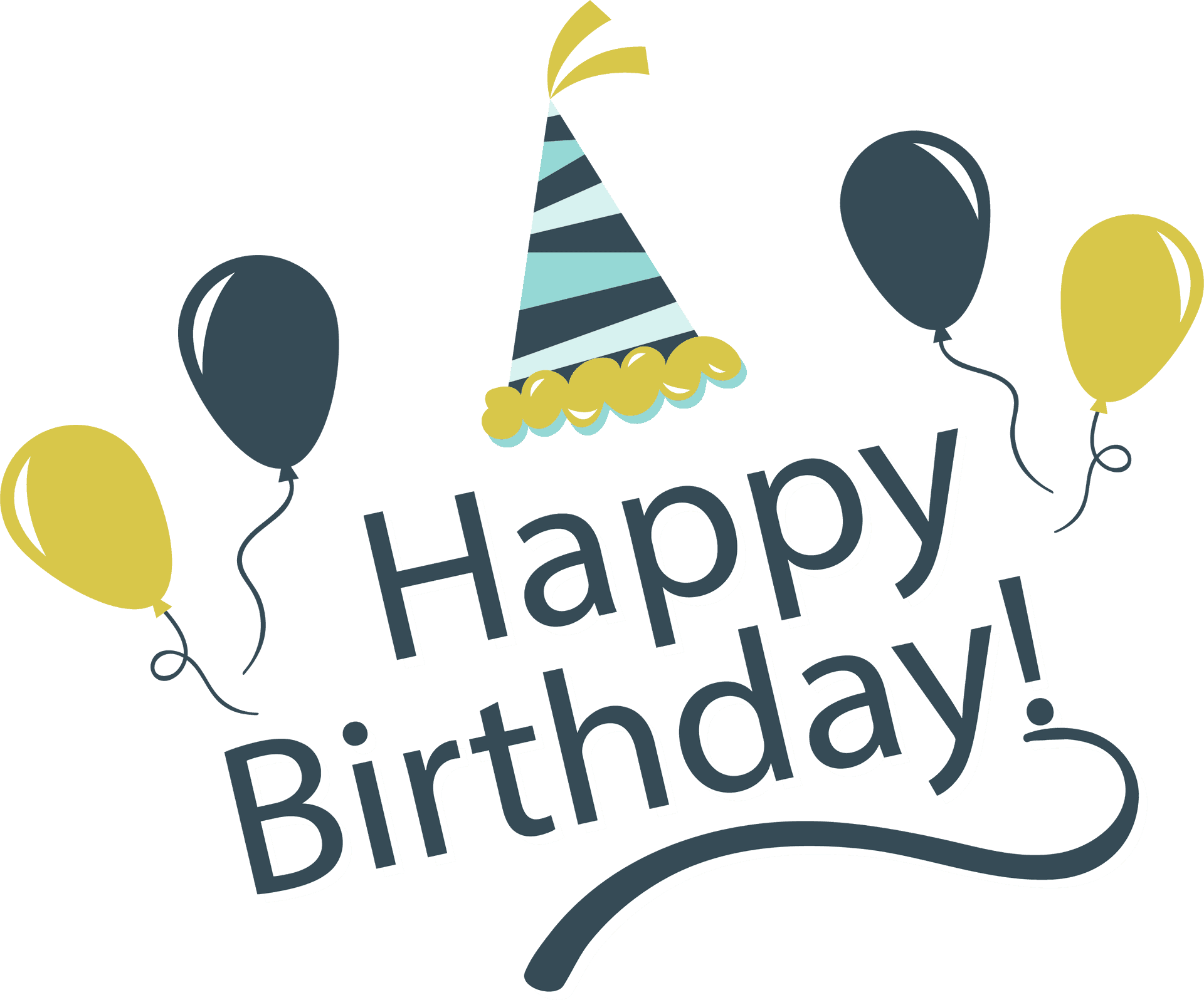 Happy Birthday Celebration Graphic PNG image