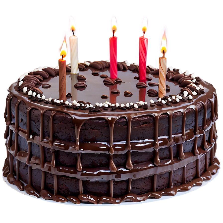 Happy Birthday Chocolate Cake Png 7 PNG image
