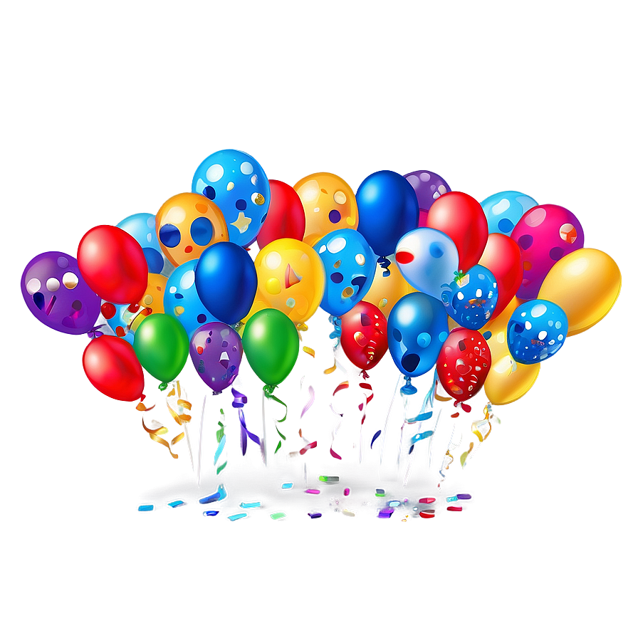 Happy Birthday Confetti Png Orp17 PNG image