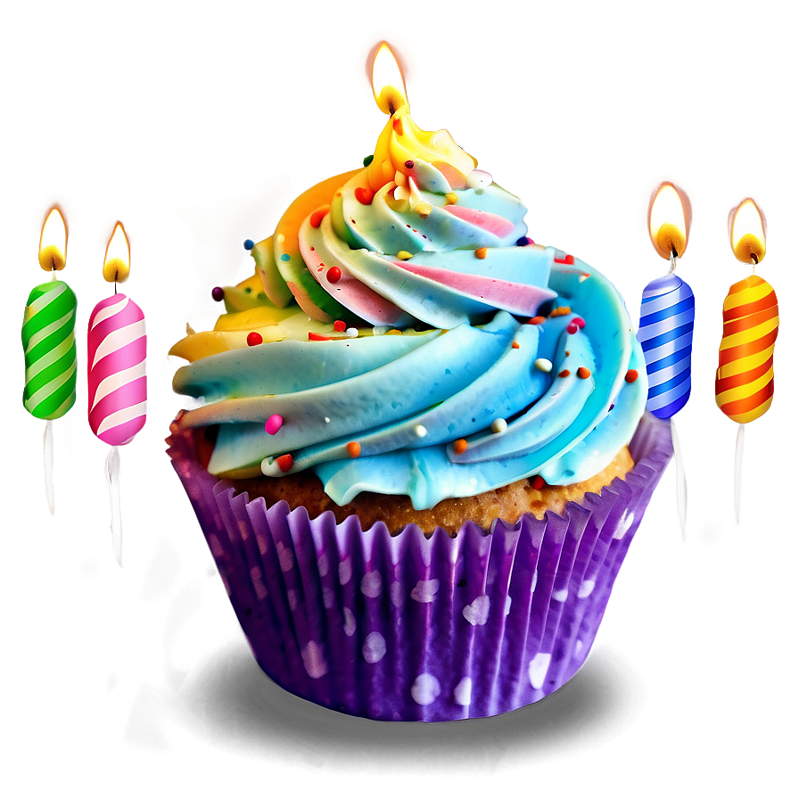 Happy Birthday Cupcake Png 05032024 PNG image