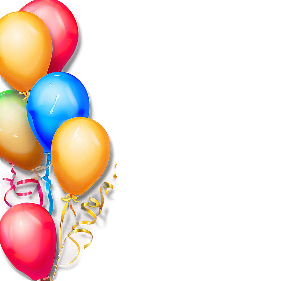 Happy Birthday Golden Balloons Png Bgg PNG image