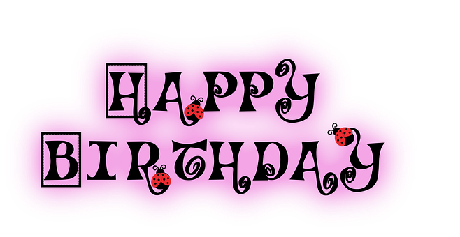 Happy Birthday Ladybug Theme PNG image