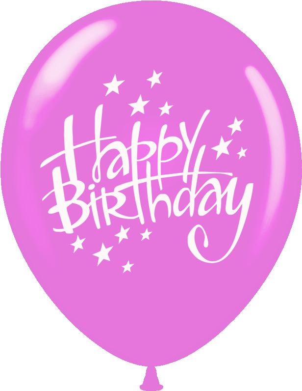 Happy Birthday Pink Balloon PNG image