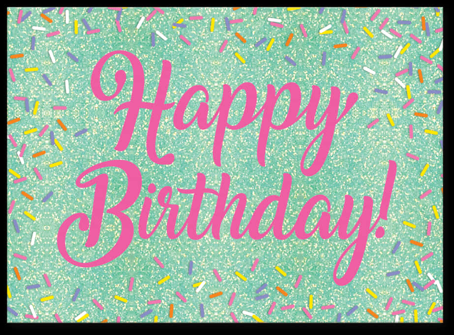 Happy Birthday Sprinkles Card PNG image