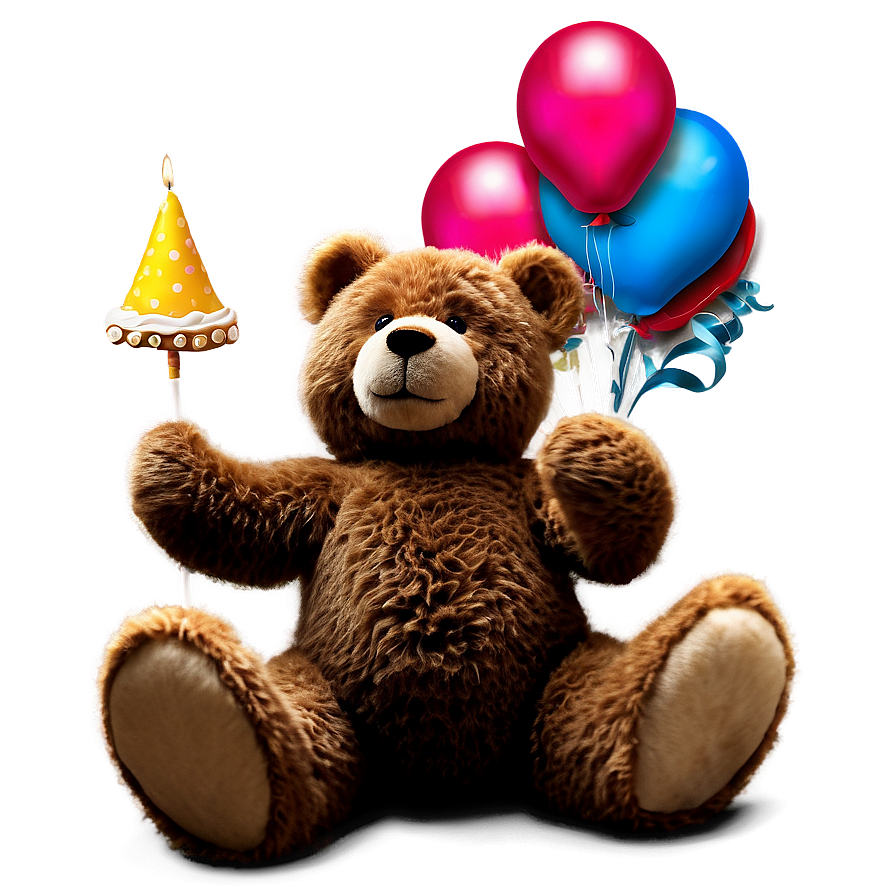 Happy Birthday Teddy Bear Png 05032024 PNG image