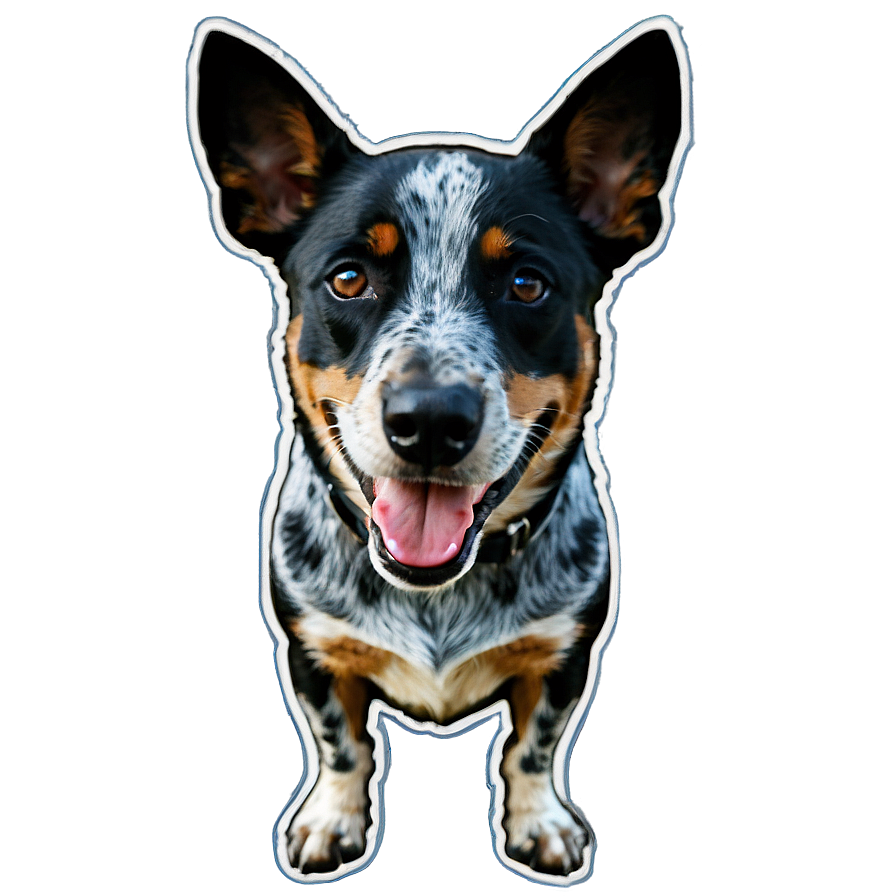 Happy Blue Heeler Png 06282024 PNG image