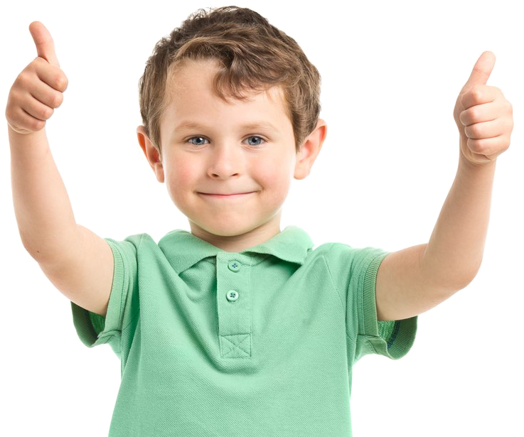 Happy Boy Giving Thumbs Up PNG image