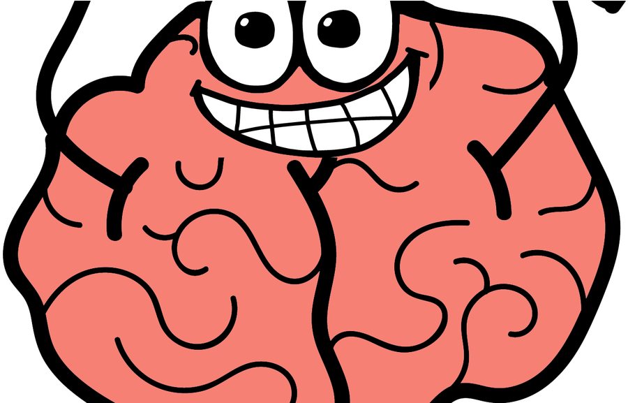 Happy Brain Cartoon Illustration PNG image