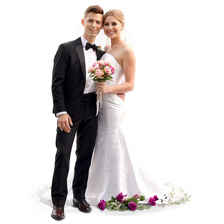 Happy Bride And Groom Png 06262024 PNG image