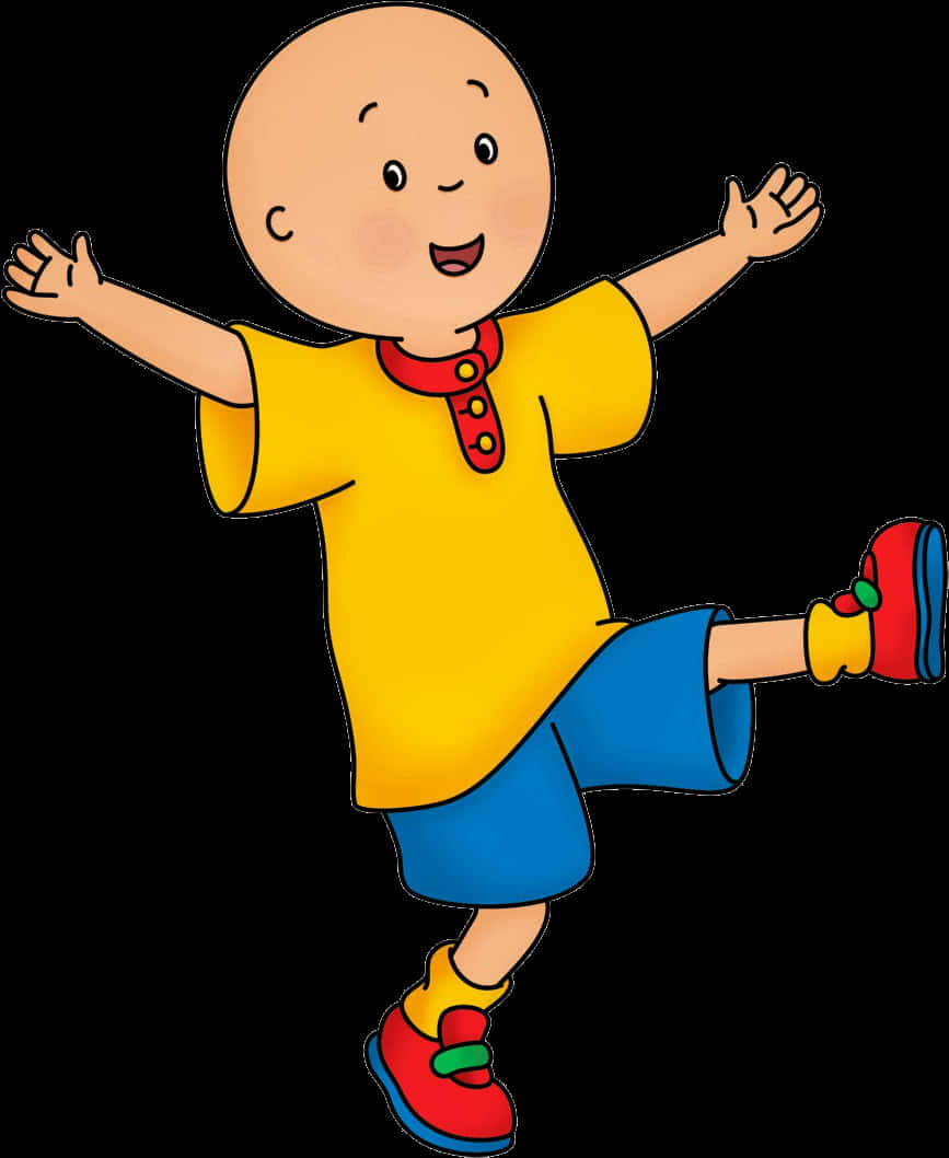 Happy Caillou Cartoon Character PNG image