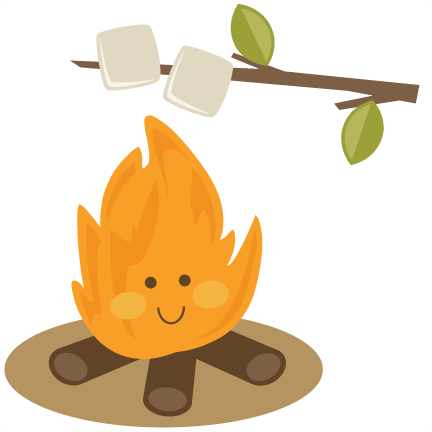 Happy Campfire With Marshmallows PNG image