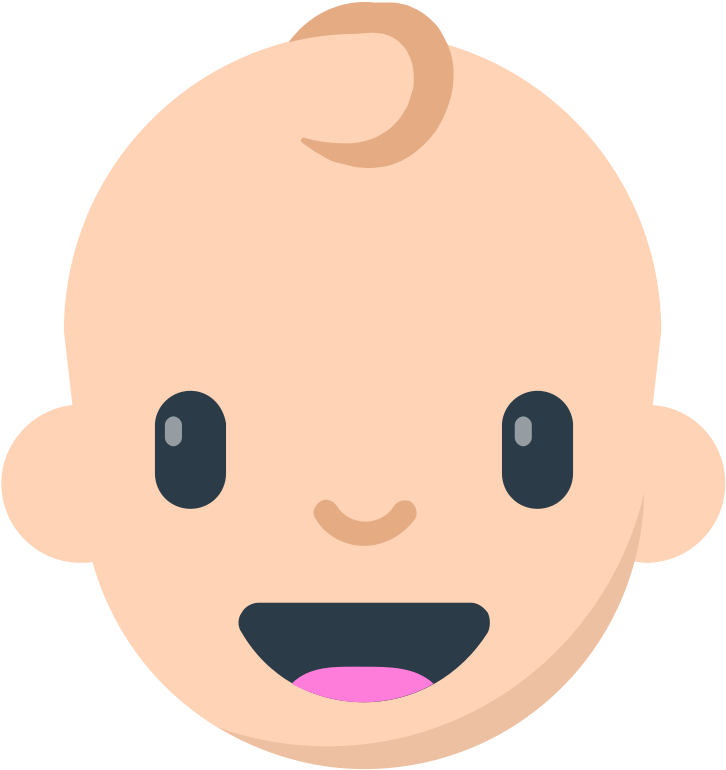 Happy Cartoon Baby Emoji PNG image