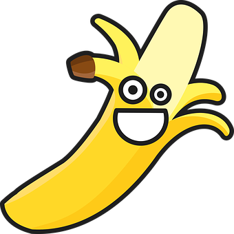 Happy Cartoon Banana PNG image