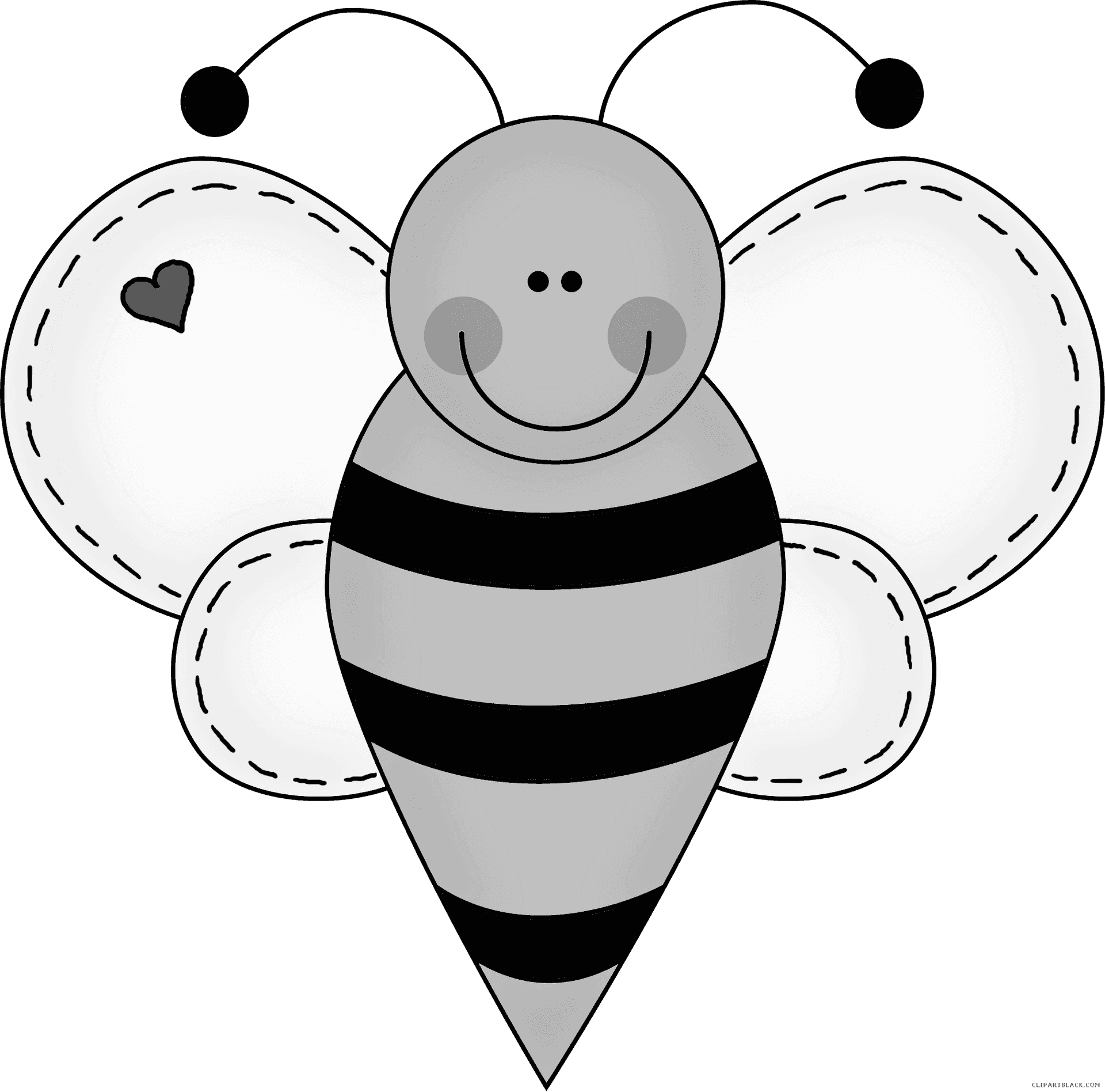 Happy Cartoon Bee Clipart PNG image