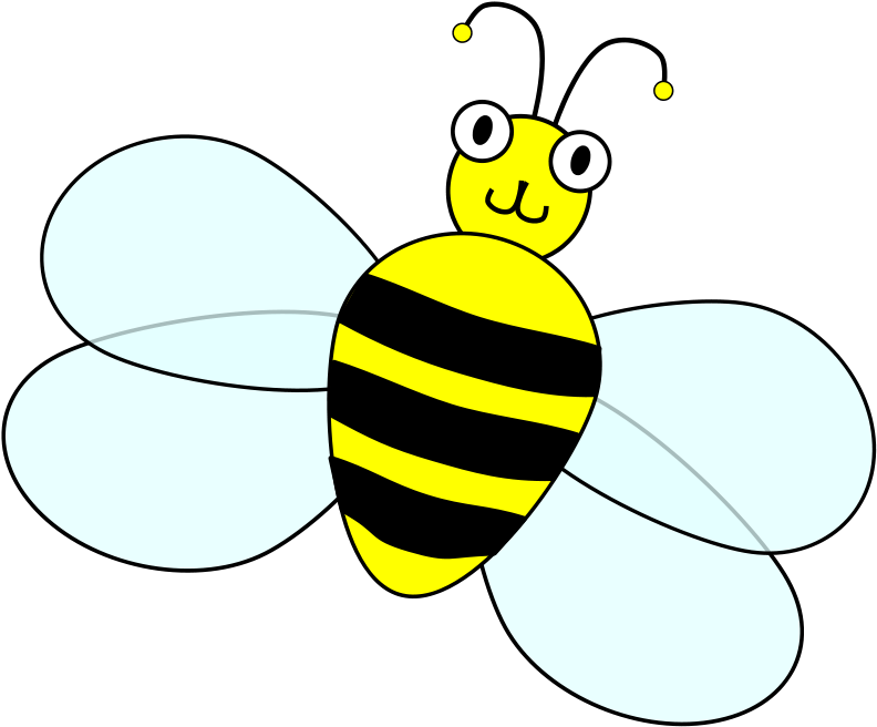 Happy Cartoon Bee Clipart.png PNG image