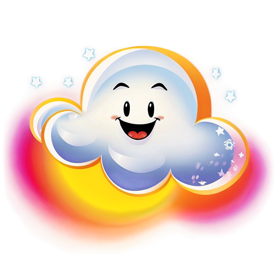 Happy Cartoon Cloud Png 05252024 PNG image