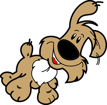 Happy Cartoon Dog Illustration PNG image
