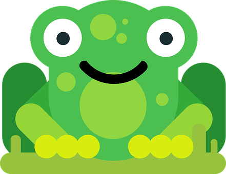 Happy Cartoon Frog PNG image