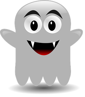 Happy Cartoon Ghost Graphic PNG image