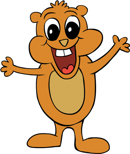 Happy Cartoon Groundhog PNG image