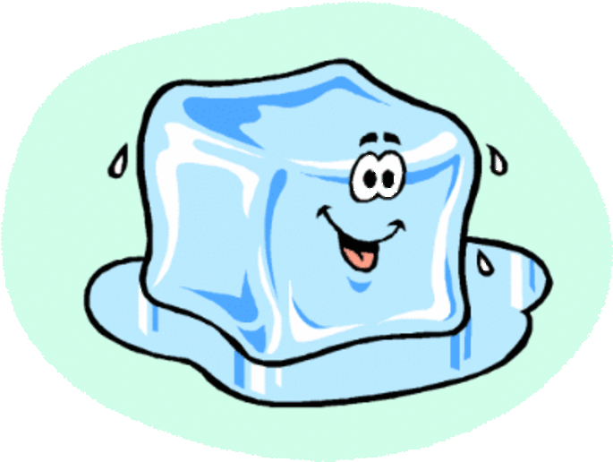 Happy Cartoon Ice Cube PNG image