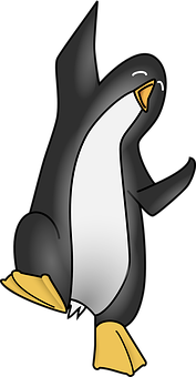 Happy Cartoon Penguin PNG image