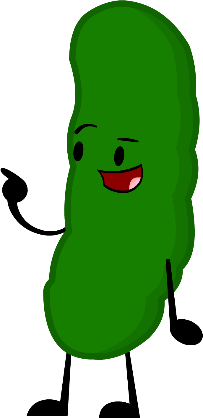 Happy Cartoon Pickle Character PNG image