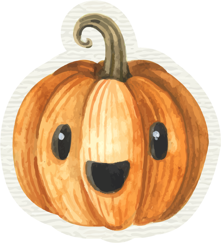 Happy Cartoon Pumpkin PNG image