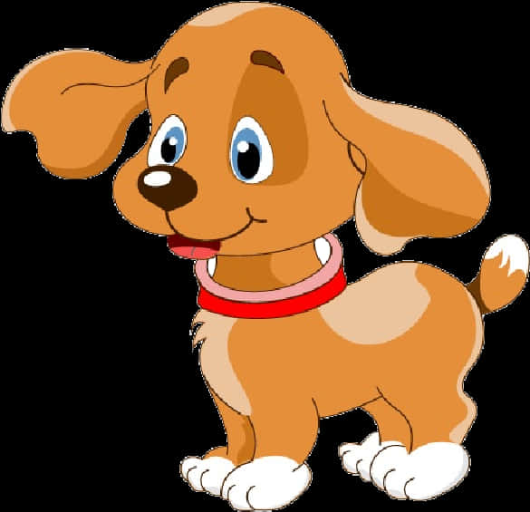 Happy Cartoon Puppy PNG image