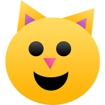 Happy Cat Emoji Graphic PNG image