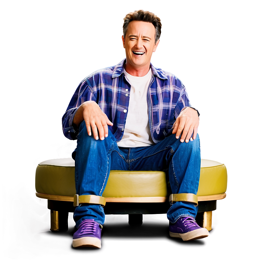 Happy Chandler Bing Laughing Png 06242024 PNG image