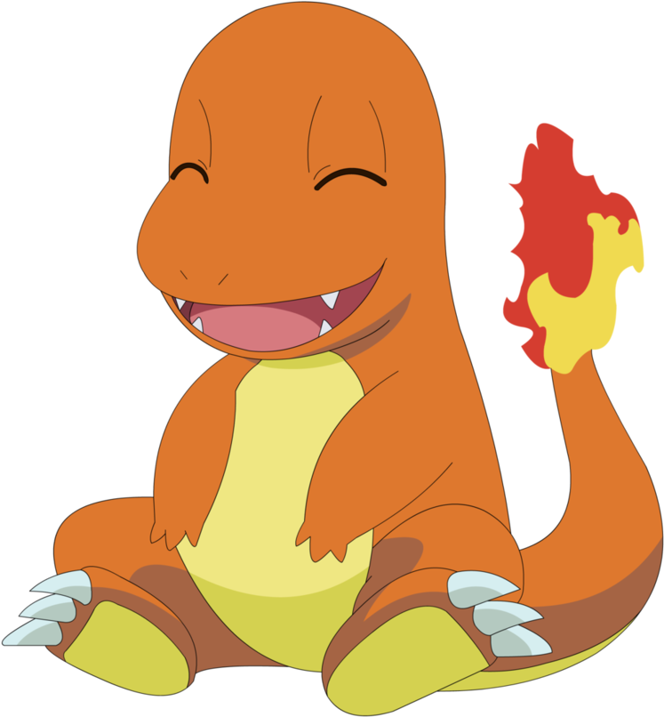 Happy Charmander Pokemon PNG image