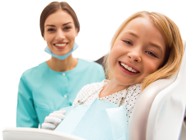 Happy Childat Dentist Visit PNG image