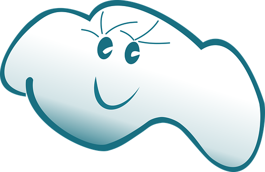 Happy Cloud Cartoon Character PNG image