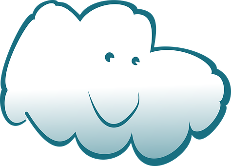 Happy Cloud Cartoon Graphic PNG image
