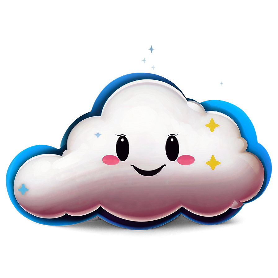 Happy Cloud Cartoon Png 06252024 PNG image