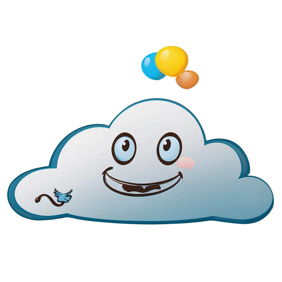 Happy Cloud Character Png 05062024 PNG image