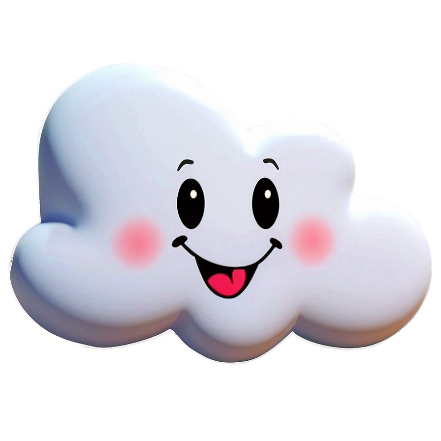 Happy Cloud Character Png 50 PNG image